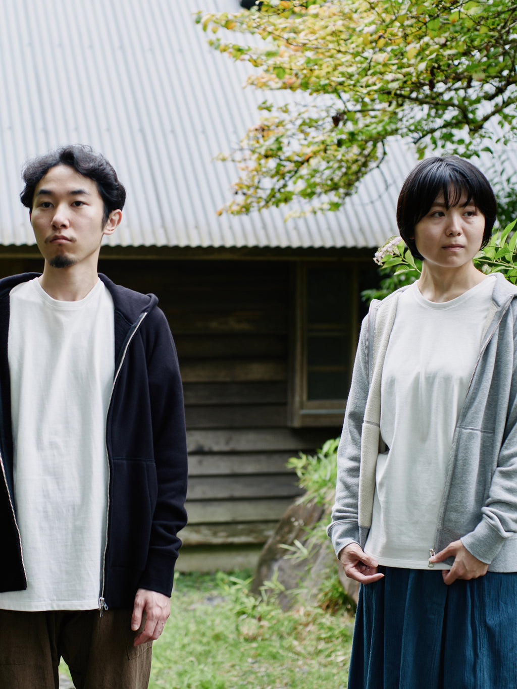 Organic handloomコットンTシャツ 半袖 白