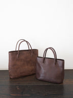 Organic handloom革バッグ ブラウン