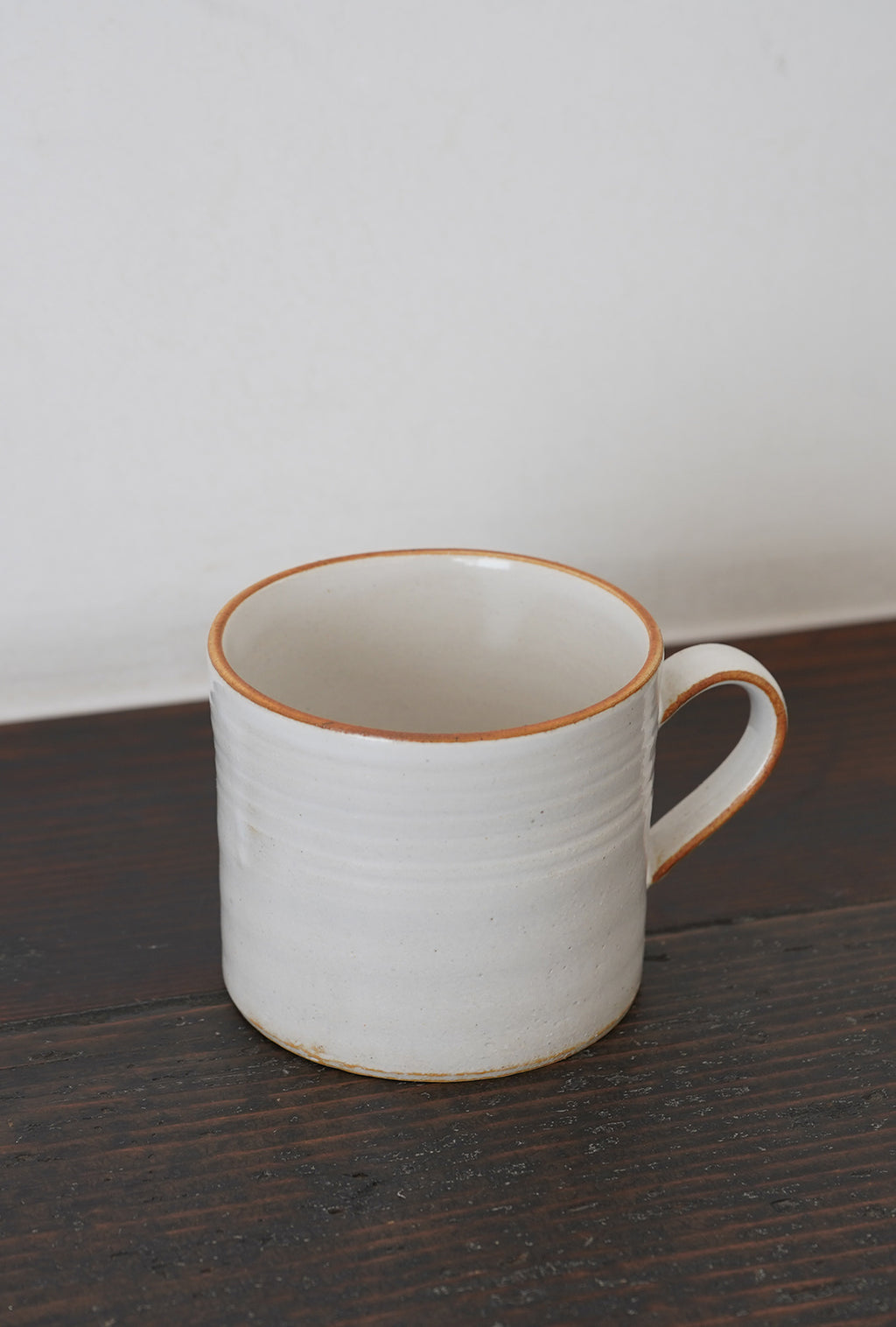 白マット茶ライン　マグカップ S／M