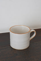 白マット茶ライン　マグカップ S／M