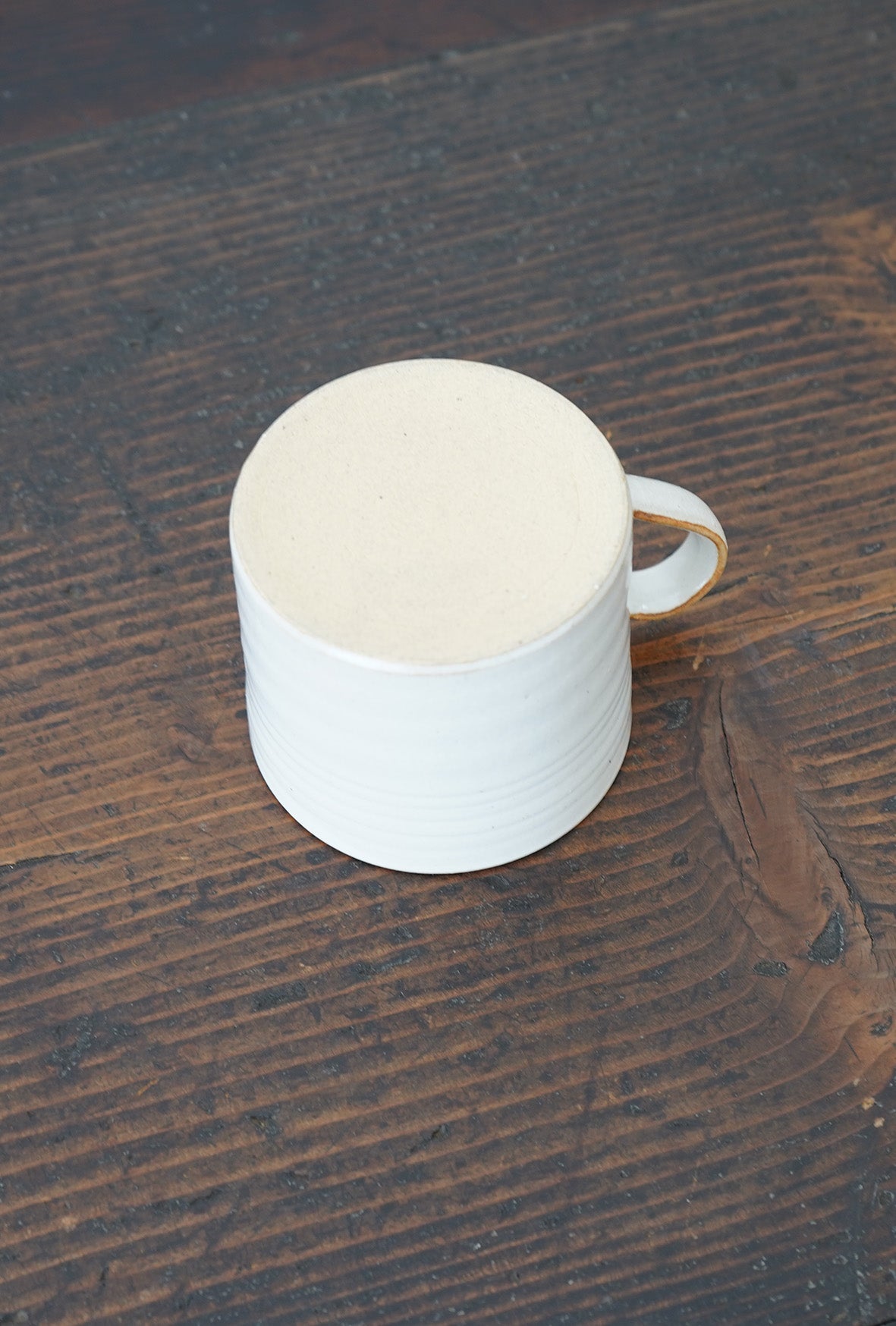 白マット茶ライン　マグカップ S／M