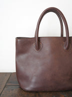 Organic handloom革バッグ ブラウン