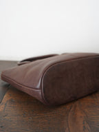 Organic handloom革バッグ ブラウン