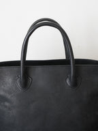 Organic handloom革バッグ ブラック