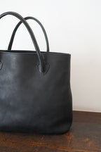Organic handloom革バッグ ブラック