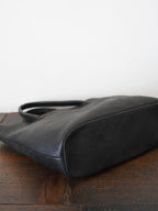 Organic handloom革バッグ ブラック