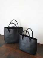 Organic handloom革バッグ ブラック