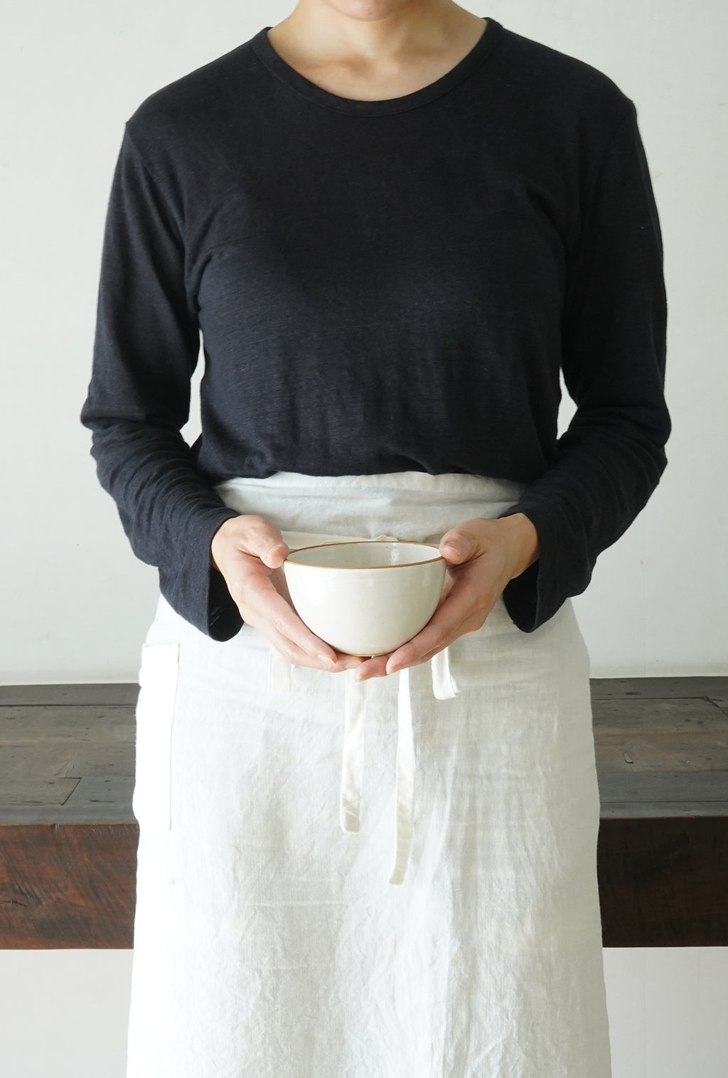 白マット茶ライン丸ボウル