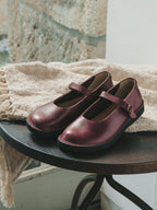 Organic handloom SHELLY バーガンディー